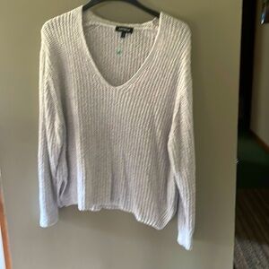Express chenille super soft gray v neck sweater!Size medium